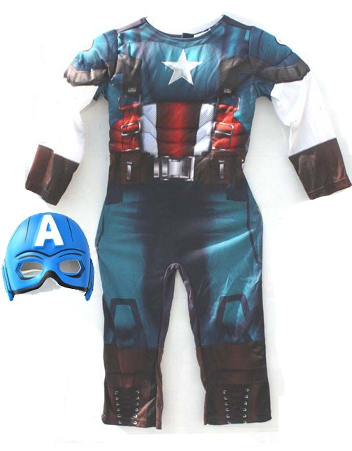 Avengers 2 Captain America Muskel Kostyme Barn