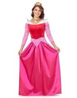 Deluxe Fairytale Prinsesse Aurora Kostyme Tornerose Prinsessekjole