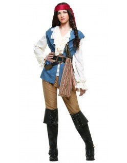 Kaptein Jack Sparrow Pirat Kostyme Dame