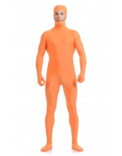 Skinsuits Lycra Spandex Drakt Åpent Ansikt Second Skin Suit Voksen Orange
