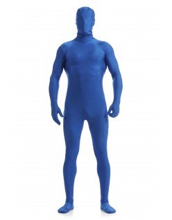 Morphsuit Skinsuit Lycra Spandex Drakt Heldekkende Herre Mørkblå