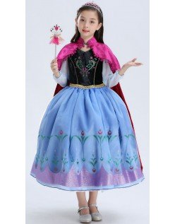 Deluxe Frozen Anna Kostyme Barn Prinsessekjole