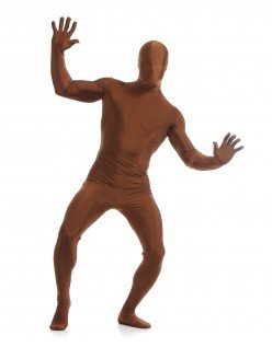 Morphsuit Skinsuit Lycra Spandex Drakt Heldekkende Herre Sjokolade