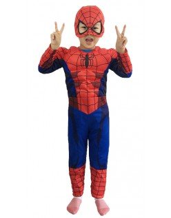 Spiderman Muskel Kostyme Superhelt Kostyme Barn