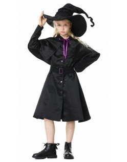 Barn Halloween Hekse Kostyme Trollkåpe for Jenter