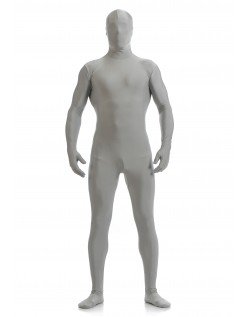 Morphsuit Skinsuit Lycra Spandex Drakt Heldekkende Herre Grå