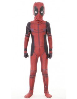 Deluxe Deadpool Kostyme for Barn Marvel Cosplay Morphsuit 