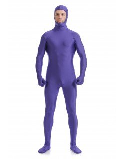 Skinsuits Lycra Spandex Drakt Åpent Ansikt Second Skin Suit Voksen Lilla