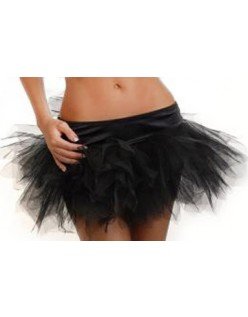 Svart Lagdelt Organza Tutu Underskjørt