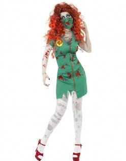 Halloween Zombie Sykepleier Kostyme