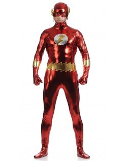 Metalliske The Flash Kostyme Herre