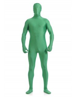 Morphsuit Skinsuit Lycra Spandex Drakt Heldekkende Herre Grønn