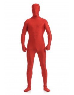 Morphsuit Skinsuit Lycra Spandex Drakt Heldekkende Herre Rød