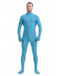 Morphsuit Lycra Spandex Drakt Second Skin Kostyme Mann Blå