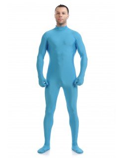 Morphsuit Lycra Spandex Drakt Second Skin Kostyme Mann Blå