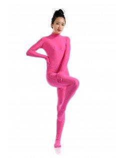 Morphsuit Lycra Spandex Drakt Second Skin Kostyme Dame Lyserød