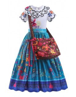 Barn Mirabel Kostyme Magisk Prinsessekjole Isabella Encanto Kostymer Kortermet DJS57