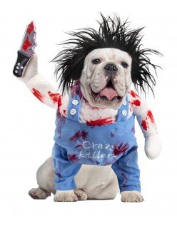 Gal Dukke Hundeklær Halloween Chucky Kattekostyme til Kjæledyr