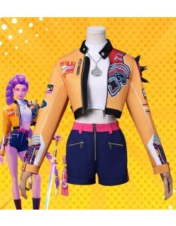 Deluxe Kpop Demon Hunters Rumi Kostyme for Voksne Barn Cosplay Demon Hunters Kostymer Rumi Parykk