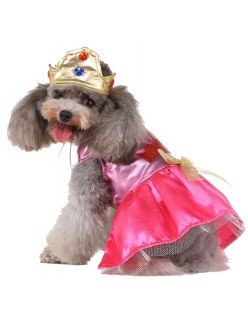Prinsesse Hund Kostyme Halloween Katteklær Prinsessekjole for Hund/Katt