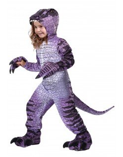 Velociraptor Kostyme Barn Jurassic World Dinosaur Kostyme Lilla Dyrekostymer