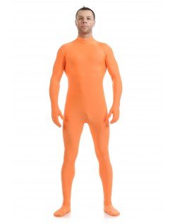 Morphsuit Lycra Spandex Drakt Second Skin Kostyme Mann Orange