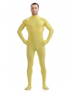 Morphsuit Lycra Spandex Drakt Second Skin Kostyme Mann Gul