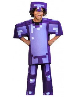 Minecraft Fortryllet Diamant Rustning Kostyme For Barn