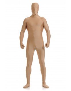 Morphsuit Skinsuit Lycra Spandex Drakt Heldekkende Herre Hudfarget