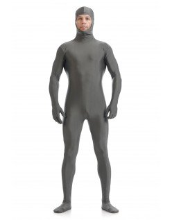 Skinsuits Lycra Spandex Drakt Åpent Ansikt Second Skin Suit Voksen Grå