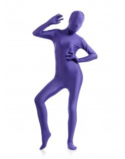 Morphsuit Skinsuit Lycra Spandex Drakt Heldekkende Dame Lilla