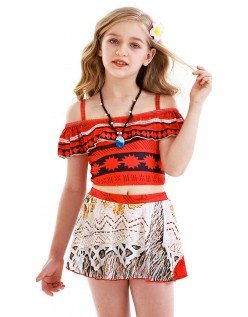 Moana Vaiana Kostyme Barn Jente Badedrakt Hawaii Kostyme D014