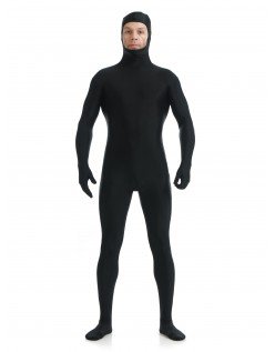 Skinsuits Lycra Spandex Drakt Åpent Ansikt Second Skin Suit Voksen Svart